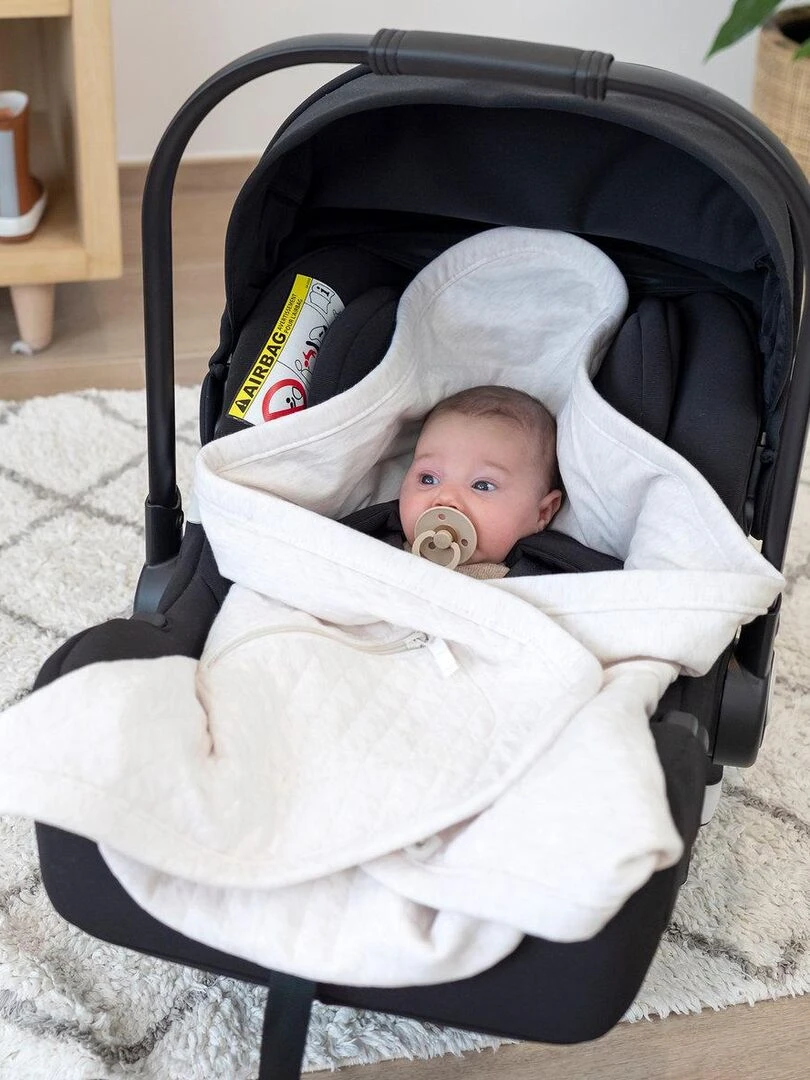 Bemini Nid d'ange BISIDE Quilted et Jersey   Beige chiné