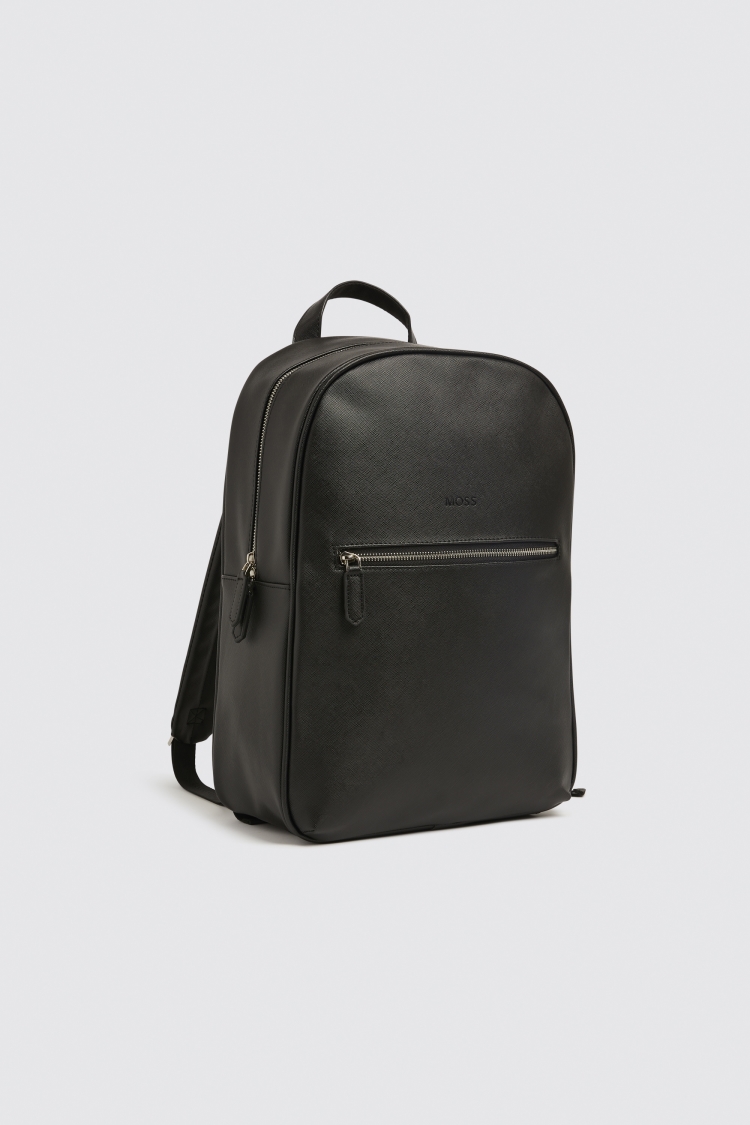 Moss Black Saffiano Backpack Buy Online at Moss