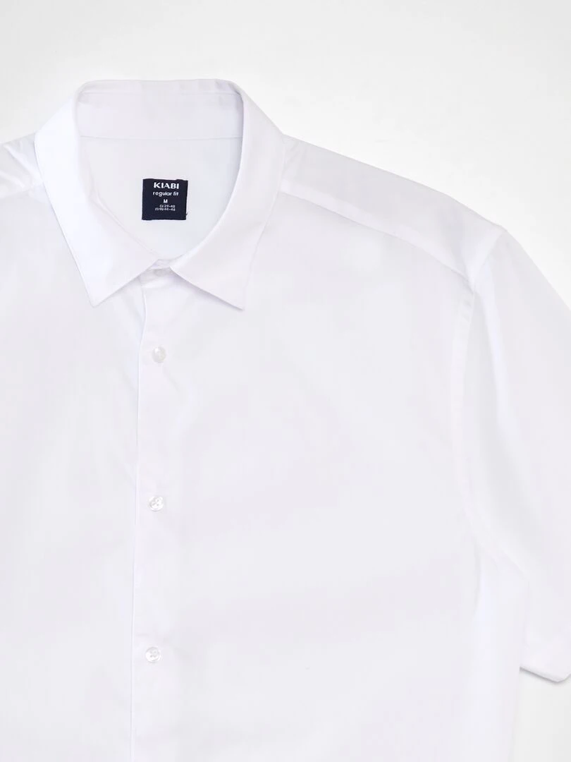 Chemise blanche manches courtes   blanc