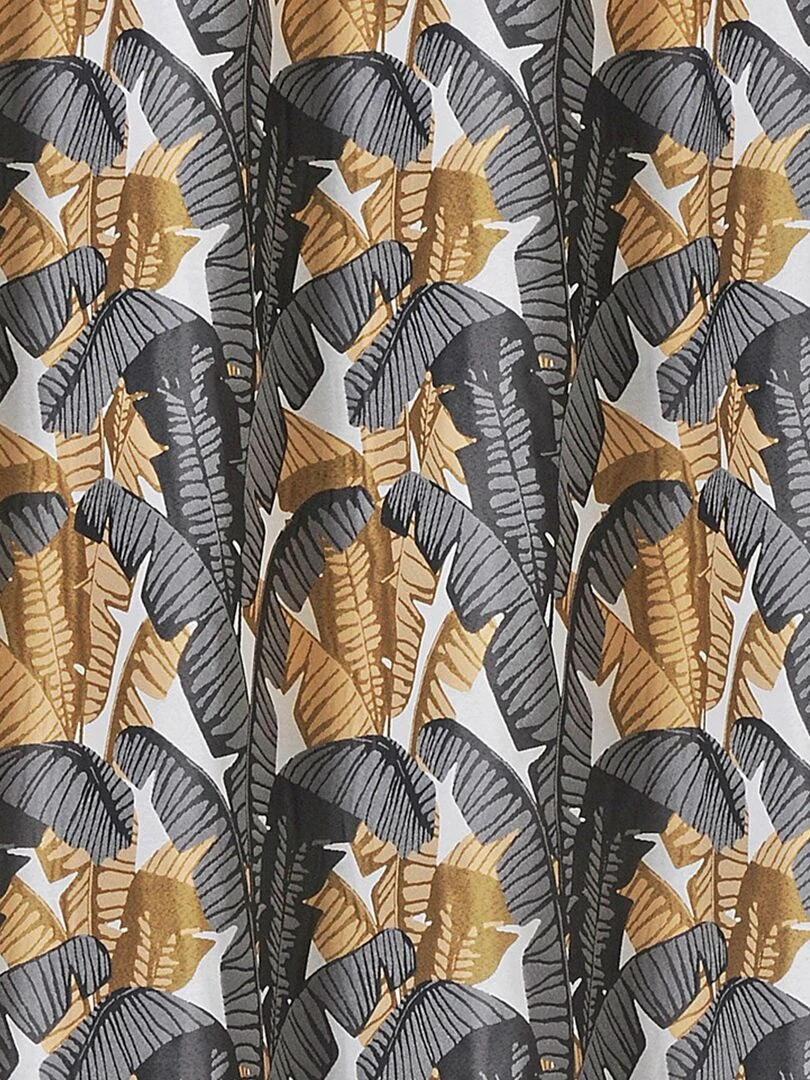 Rideau imprimé Bananier   gris anthracite