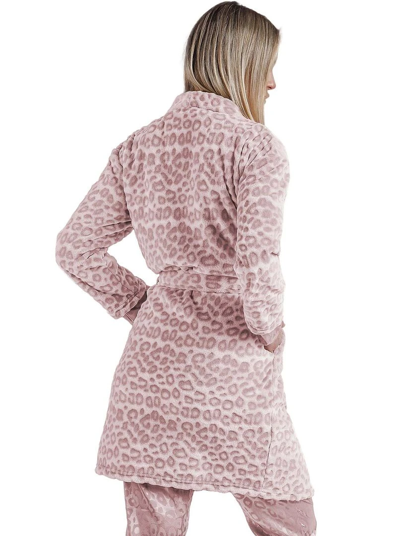 Robe de chambre Leopard Rose