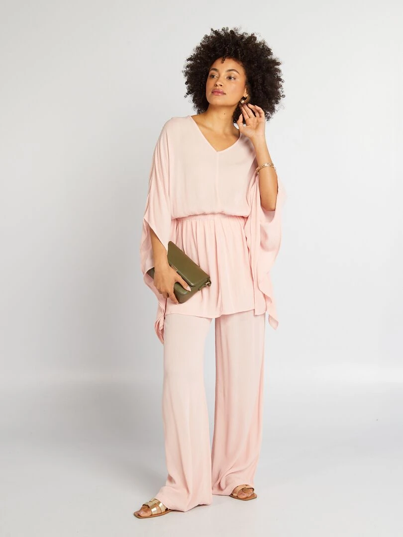 Blouse avec manches papillon Rose
