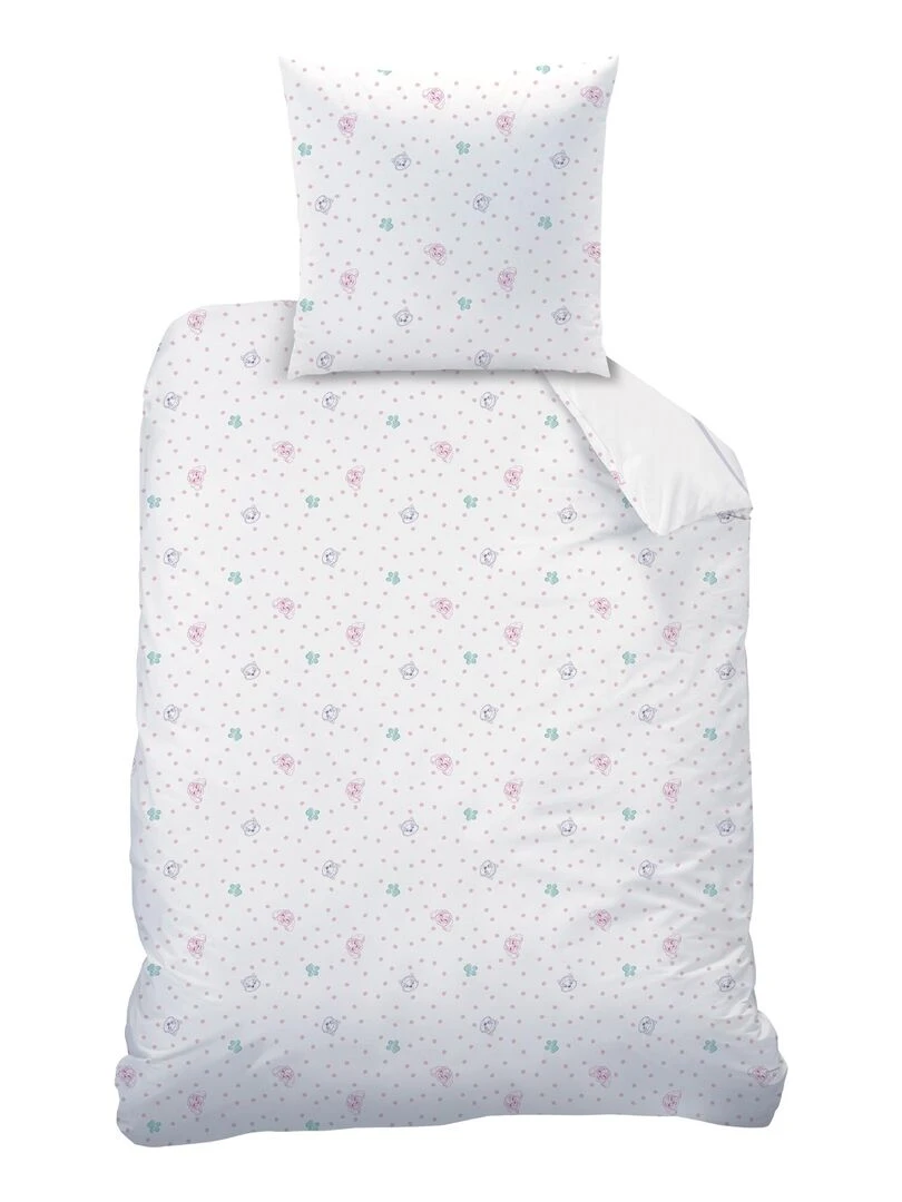 Parure de lit imprimée 100% coton  PAT PATROUILLE DOUCE NUIT   Blanc Rose