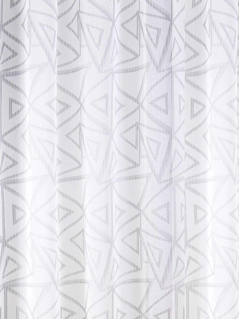 Paire de voilages aux motifs triangles   Gris clair