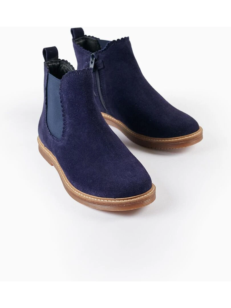 Bottes Chelsea en daim pour fille ROYALS OFF DUTY Bleu foncé