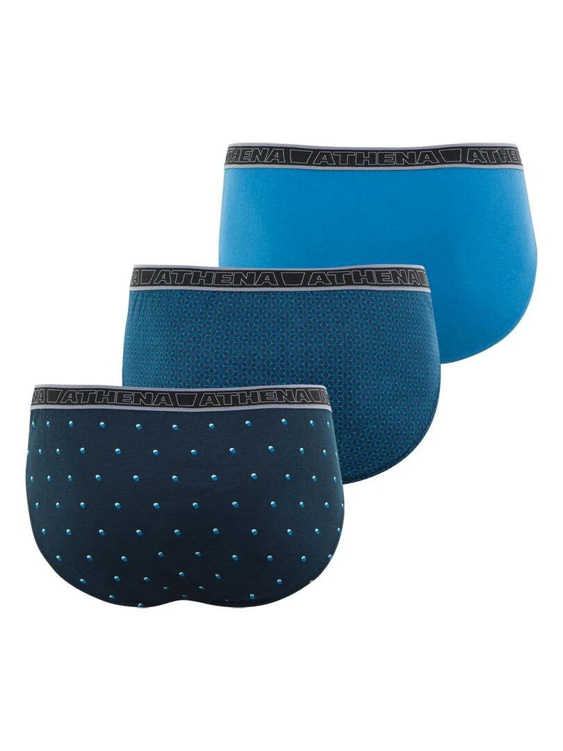 Lot de 3 slips homme Tonic   Bleu marine