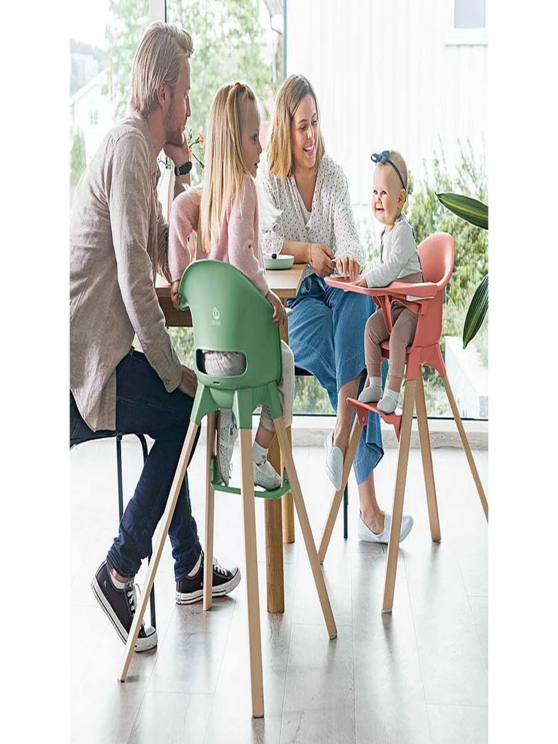 Chaise haute Stokke Clikk vert et sac de transport Vert