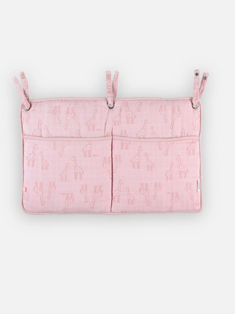Poche de rangement en mousseline BIO    Rose