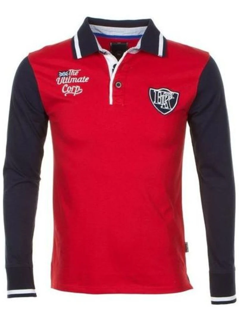 Polo manches longues garçon ECREOR HARRY KAYN Rouge