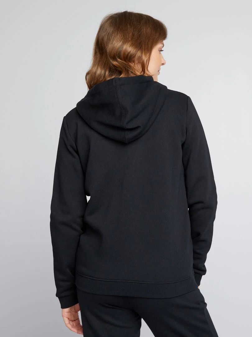 Sweat zippé grossesse en molleton   noir