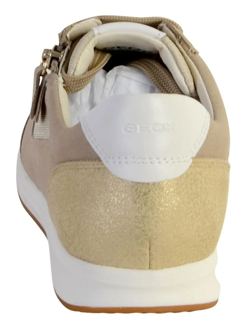 Basket Geox D Avery A   GLIT.TEXT+SYNT.SUE   Beige