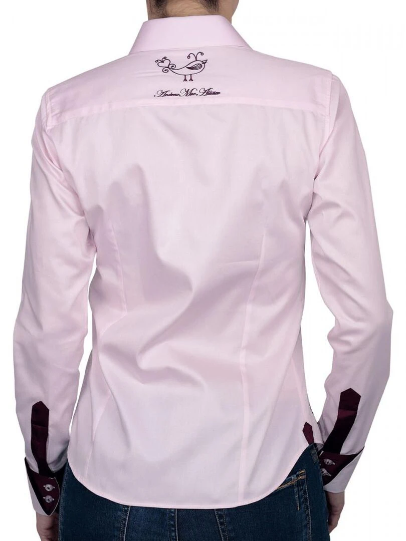 Chemise brodée LOVE   Rose