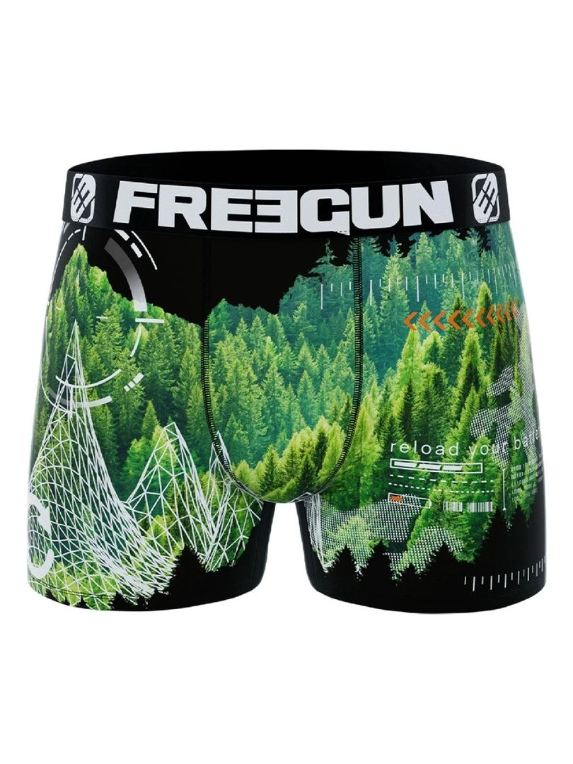 Lot de 3 boxers homme recyclé Numeric Nature Freegun   Vert