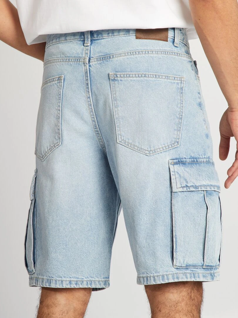 Bermuda en jean avec poches   Bleu