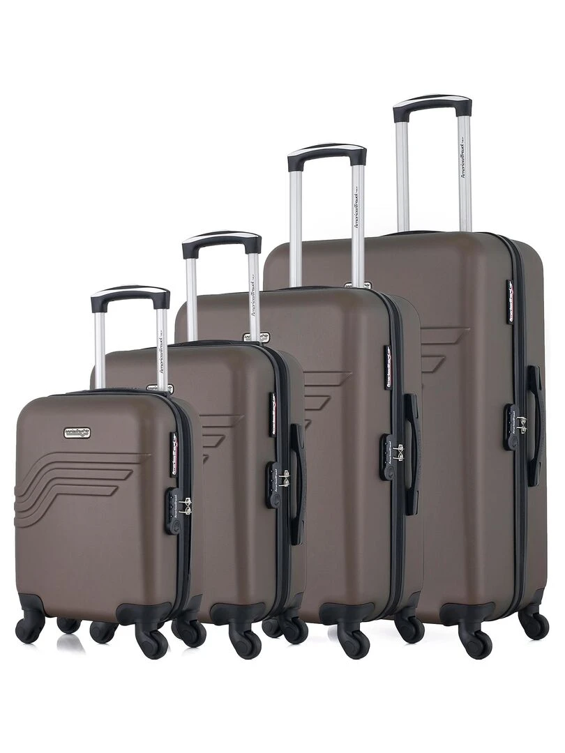 AMERICAN TRAVEL SET DE 4 QUEENS M Marron