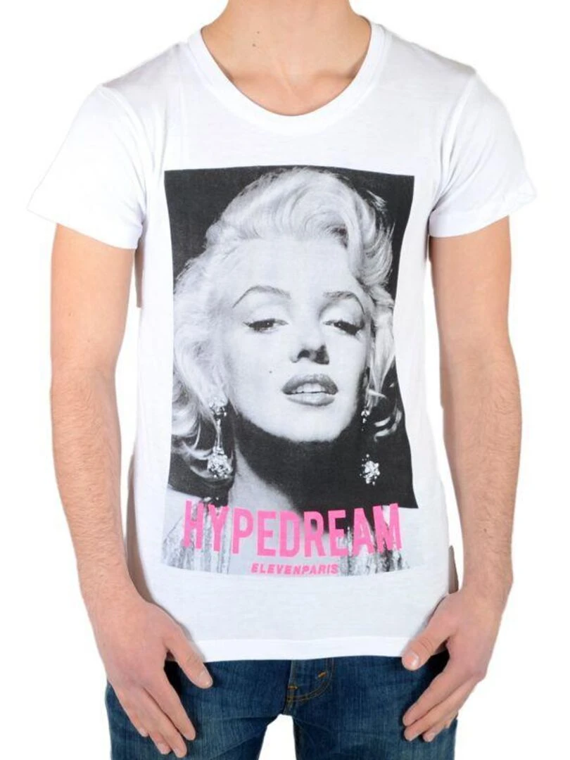 Tee Shirt Little Eleven Paris Monroedream SS Mixte Garçon  Fille  Blanc   Blanc