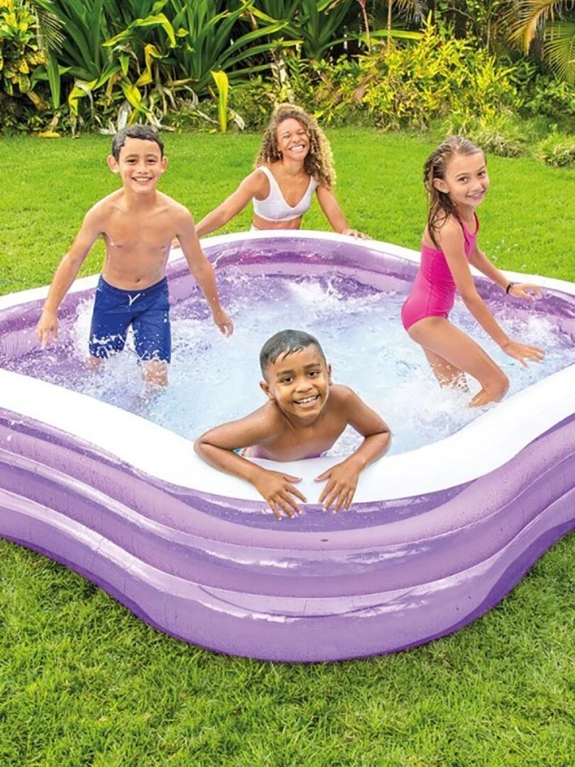 Piscine gonflable carrée Beach Wave 229x229   Violet
