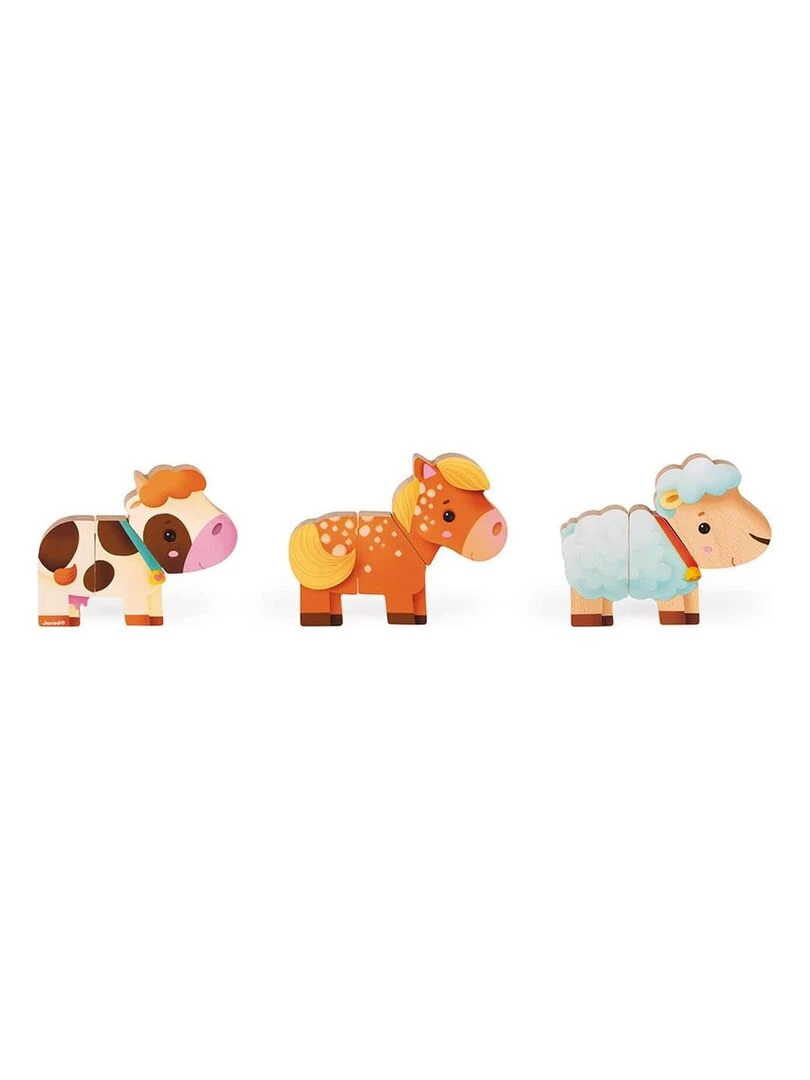 Funny Magnets Pieces Bois Magnetiques Ferme   N/A