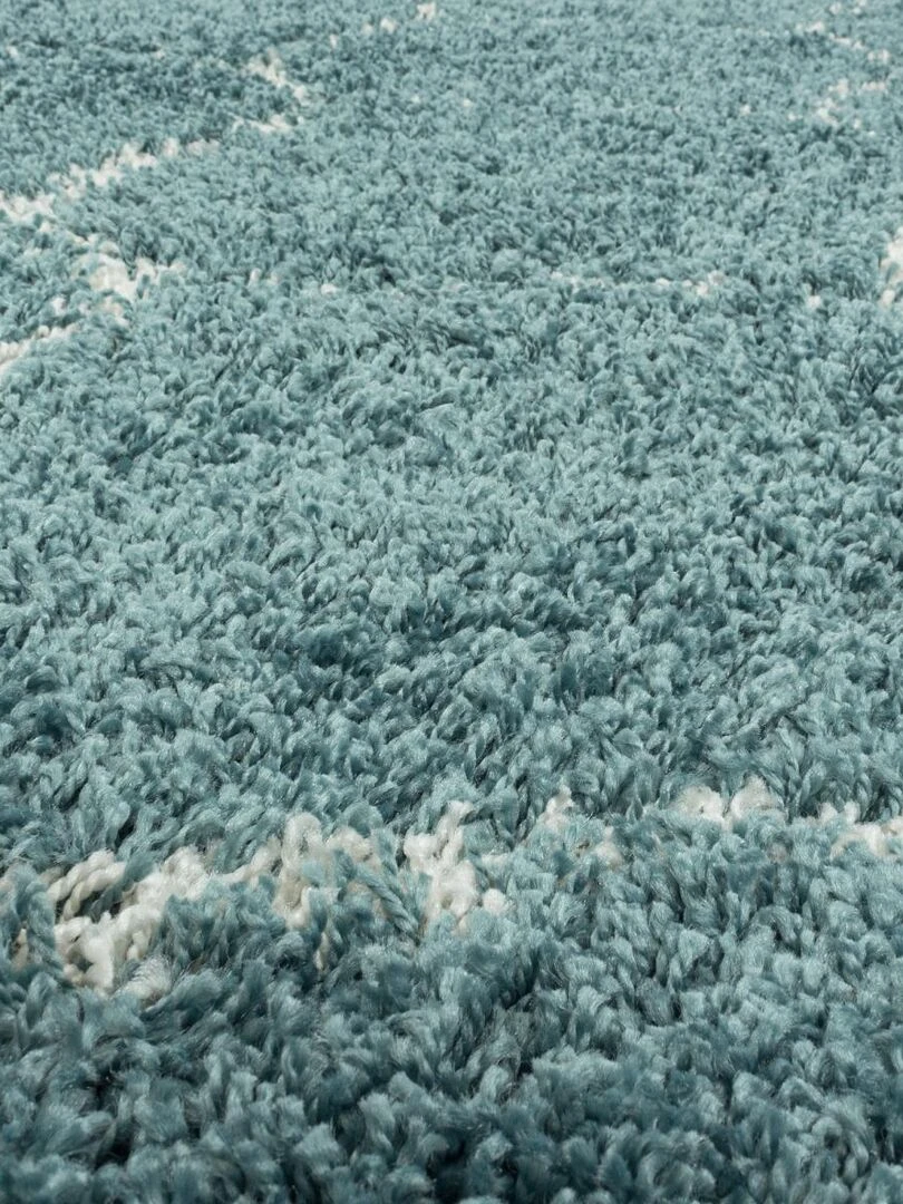Tapis shaggy SCANDINAV A OEKO TEX® Bleu