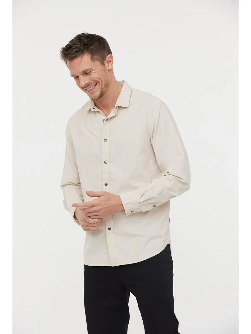 Lee Cooper Chemise manches longues velours regular DIOZEZ Beige