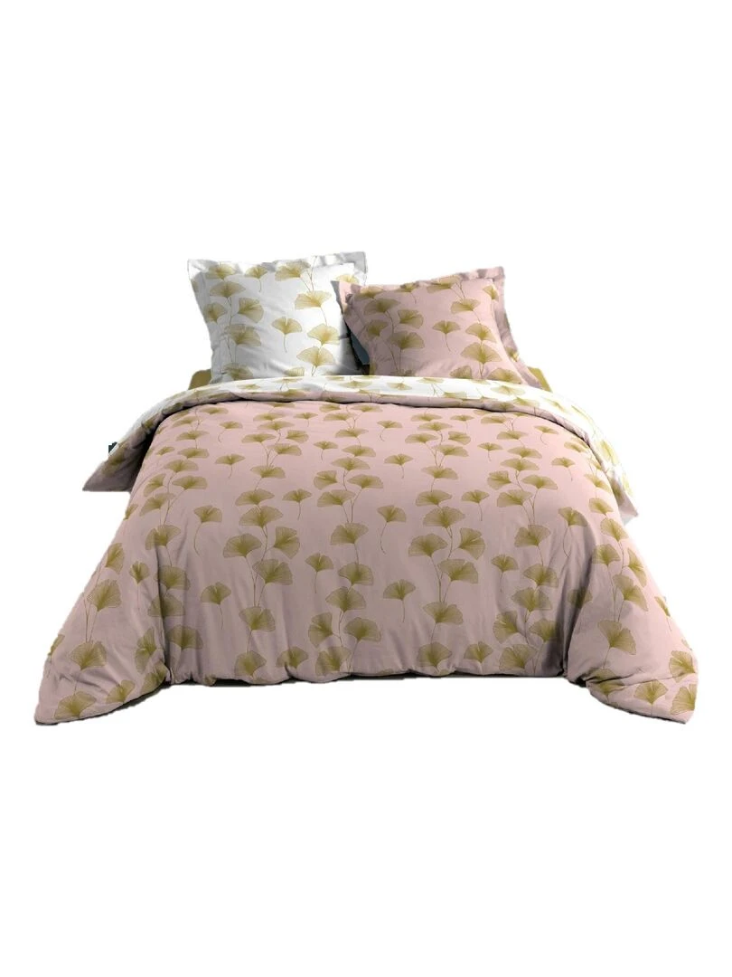 Housse de couette + taies metallise Bloomy Rose