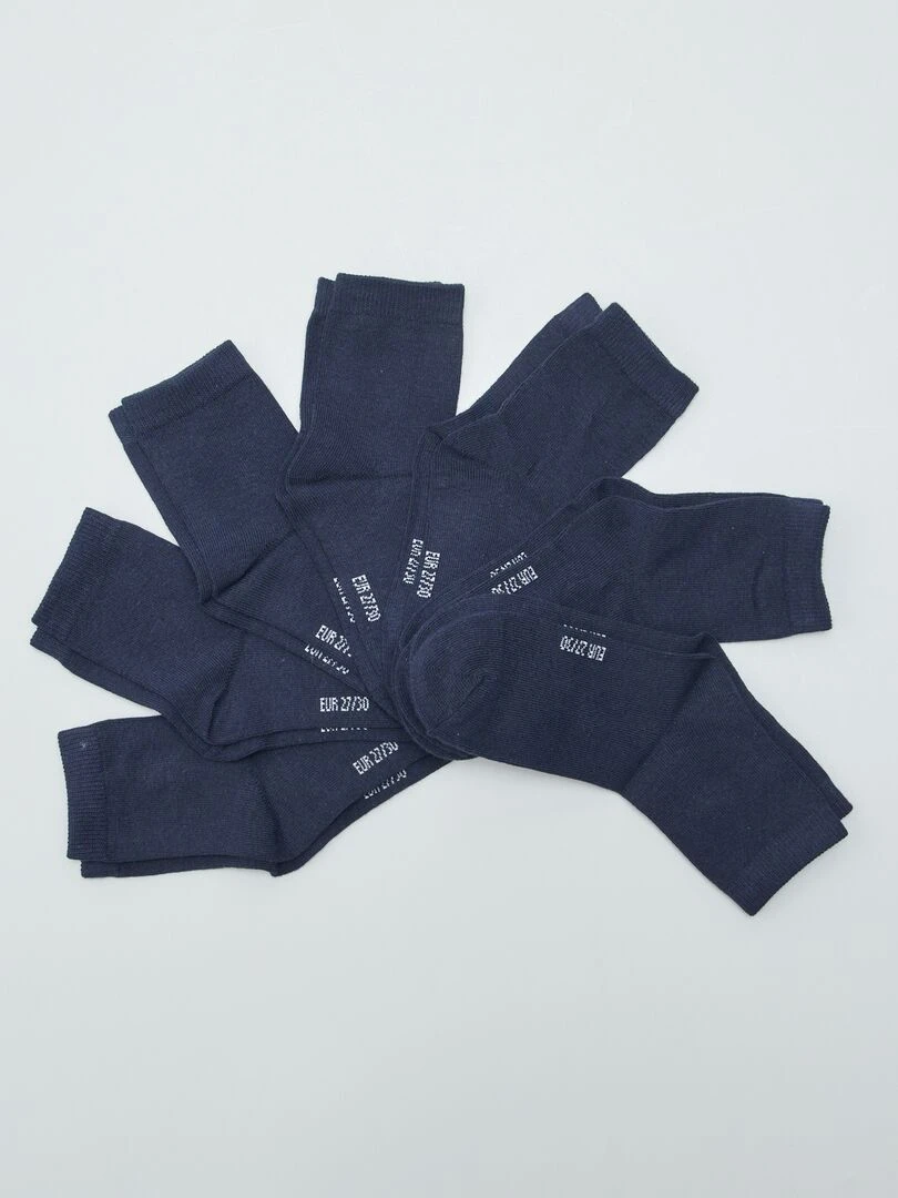 Lot de 7 paires de chaussettes Noir