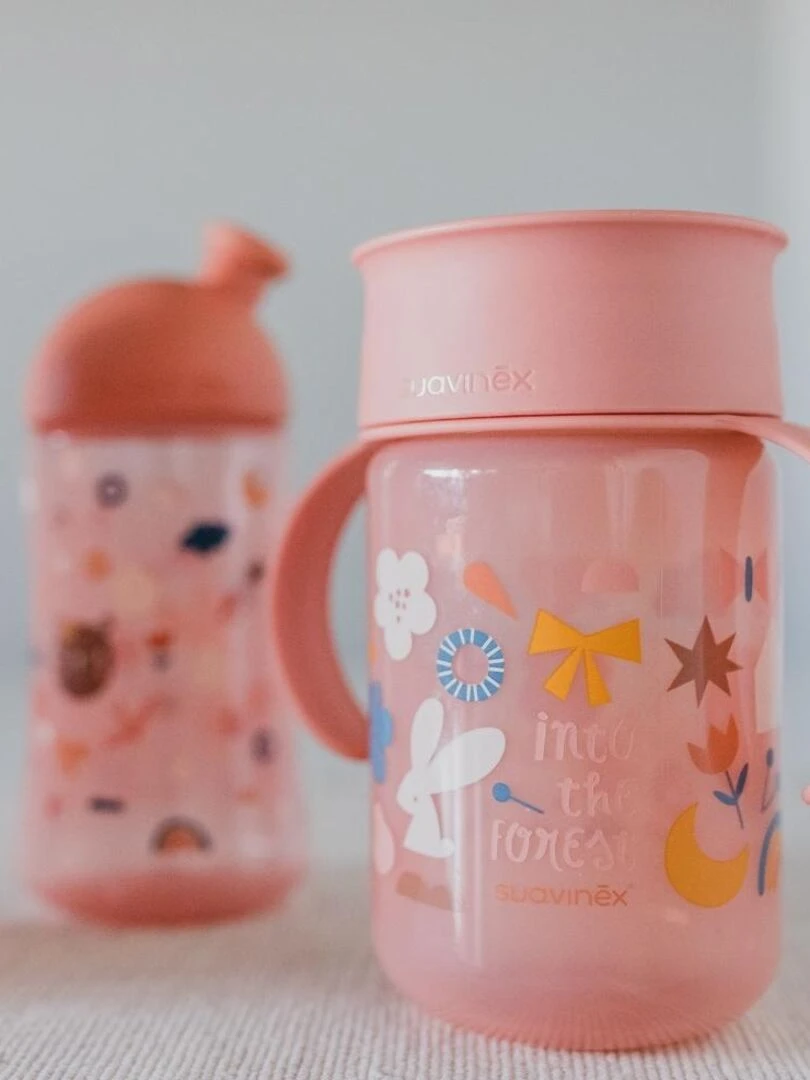 Tasse d'apprentissage 360° Into the forest rose (340 ml)   Rose