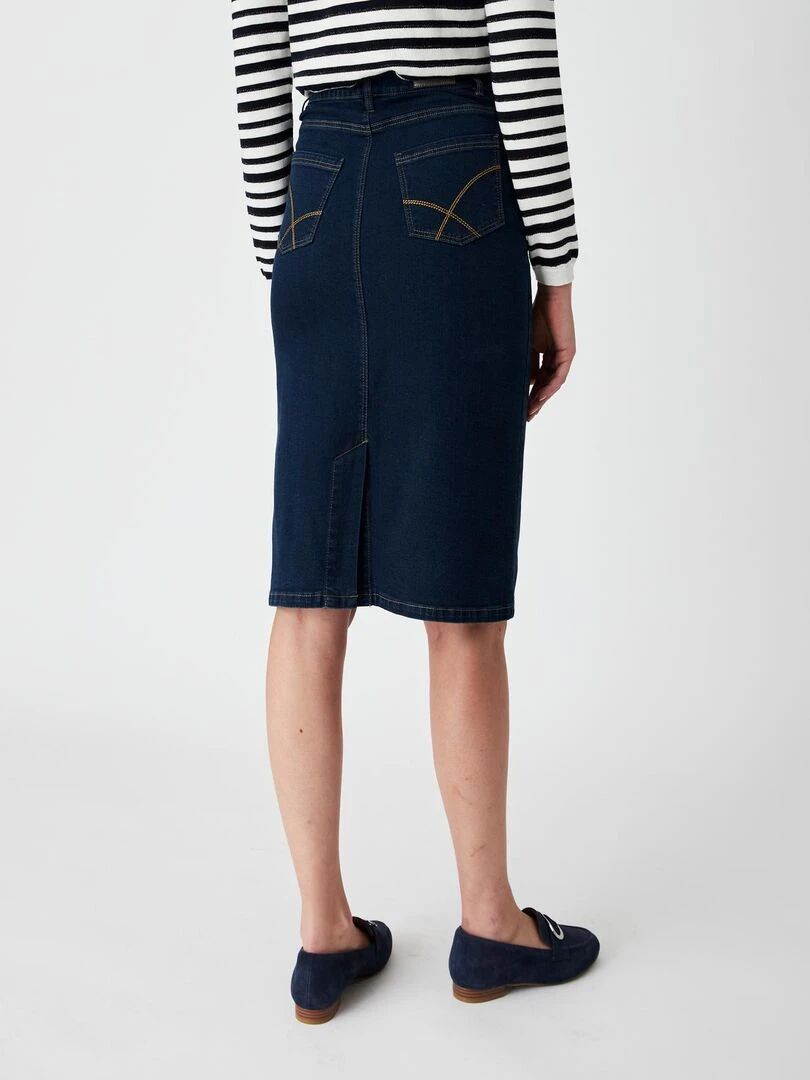 Jupe droite Perfect Fit by Damart   Damart   Bleu foncé