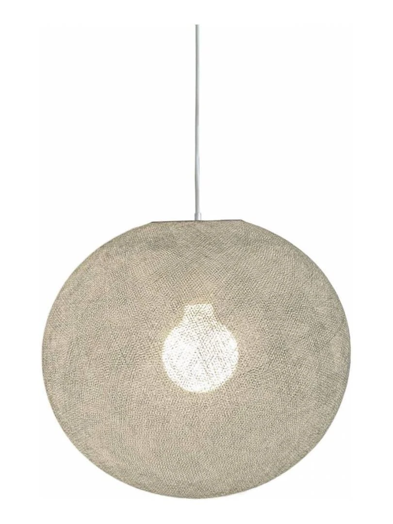 Abat jour Globe 67cm et suspension Gris perle