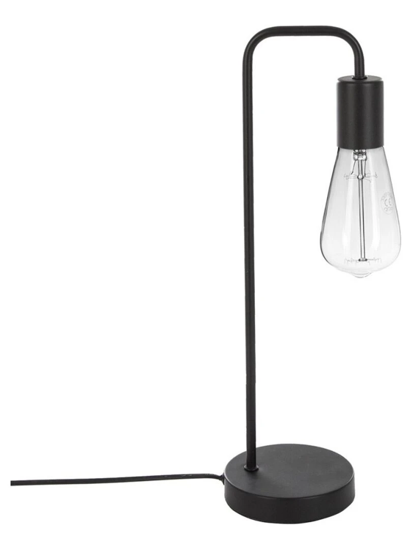 Lampe en métal noir Noir