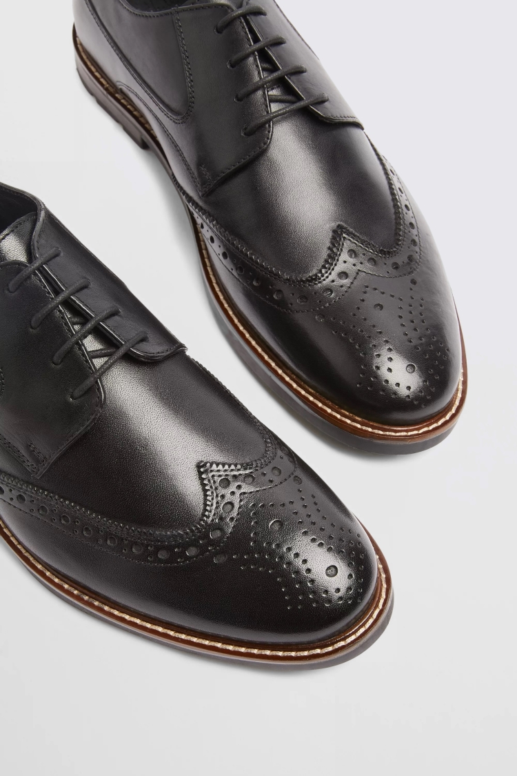 John White Leo Rogue Black Derby Brogues   Buy Online at Moss