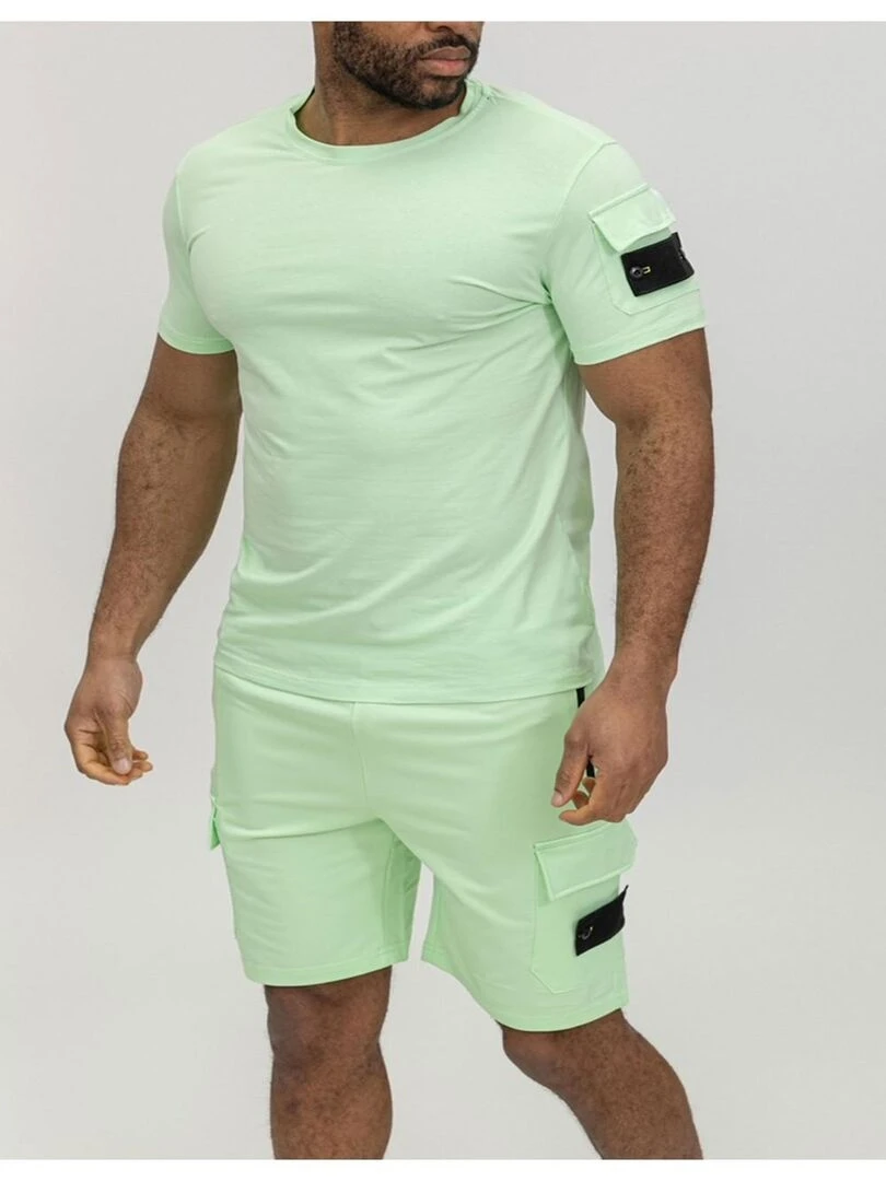Ensemble Short T shirt Kebello Vert