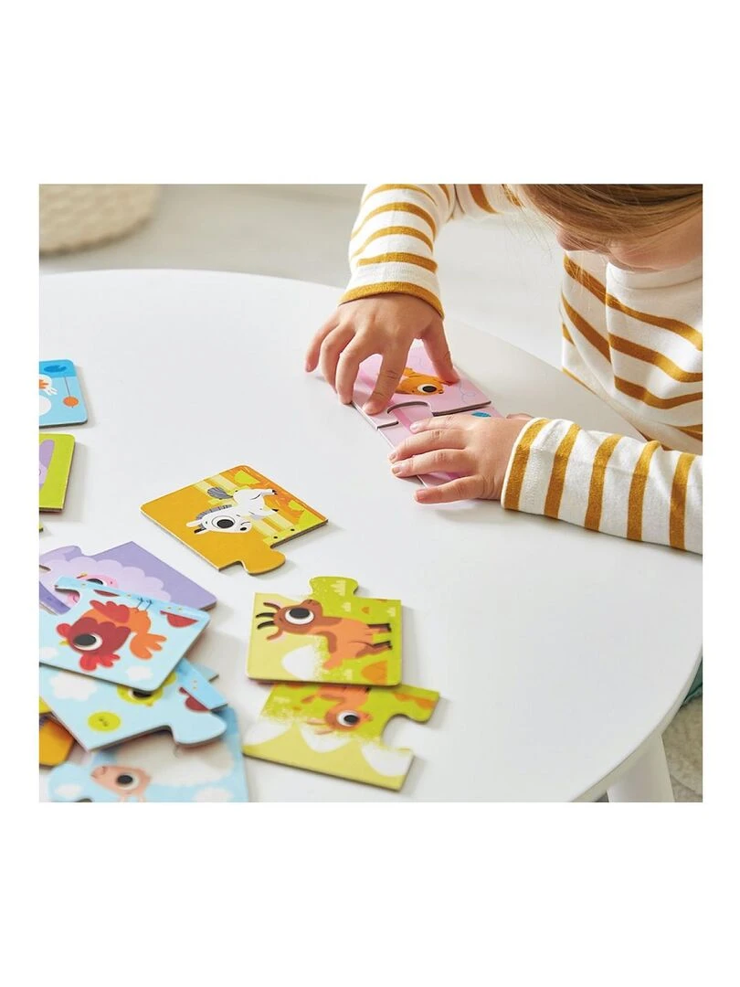 Puzzles 2 pieces parents et bebes animaux   N/A