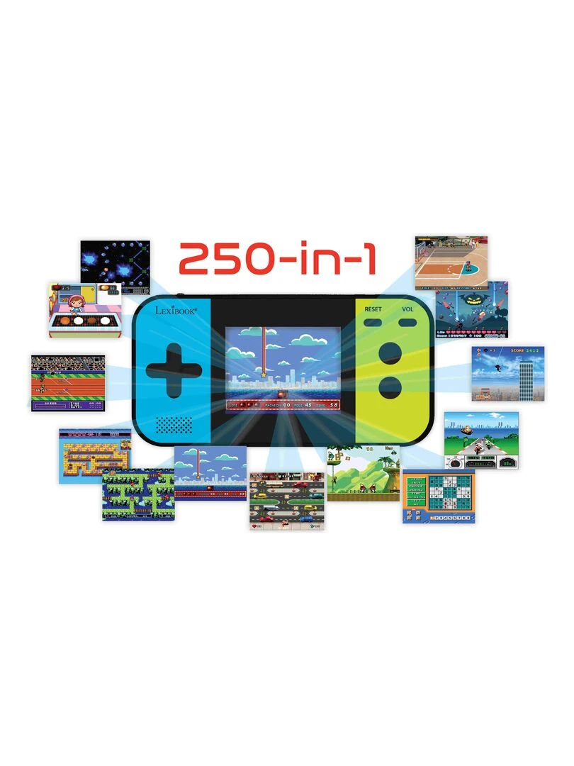 Console Portable Compact Cyber Arcade® Écran 2.5'' 250 Jeux N/A
