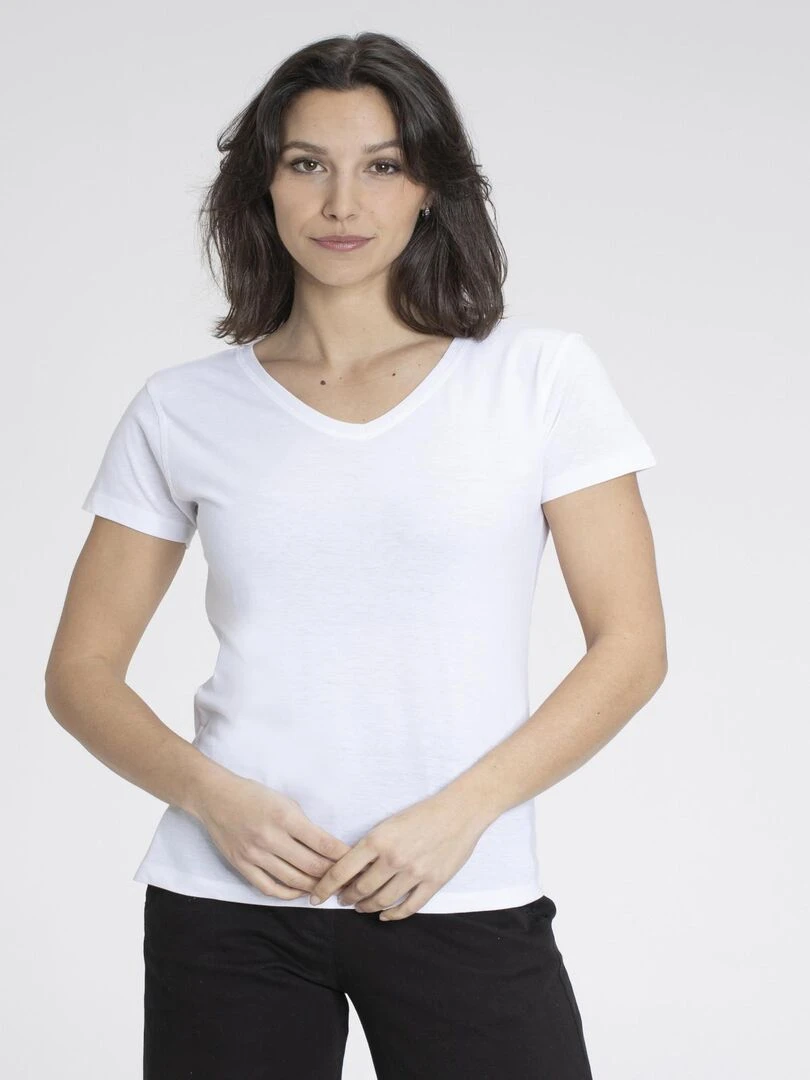 T shirts col v MADDY Gérard Pasquier Blanc
