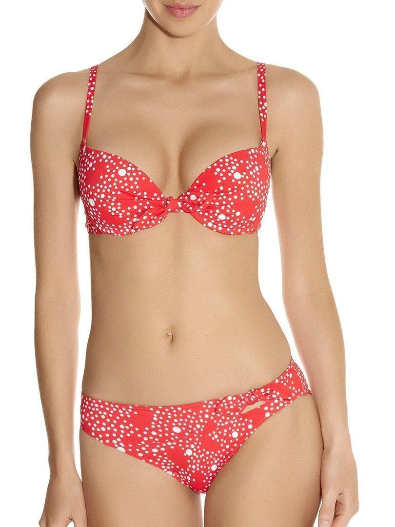 Culotte de bain à pois For a kiss Rouge