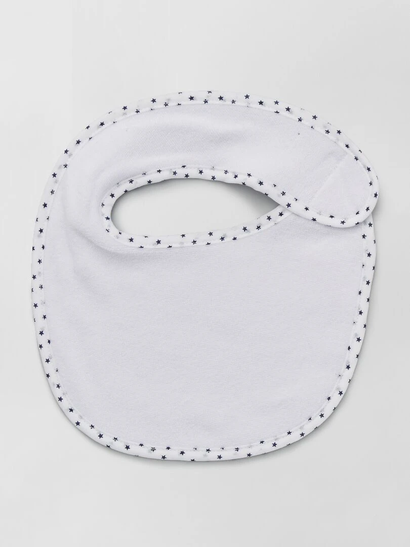 Lot de 7 bavoirs éponge à scratch   Bleu marine