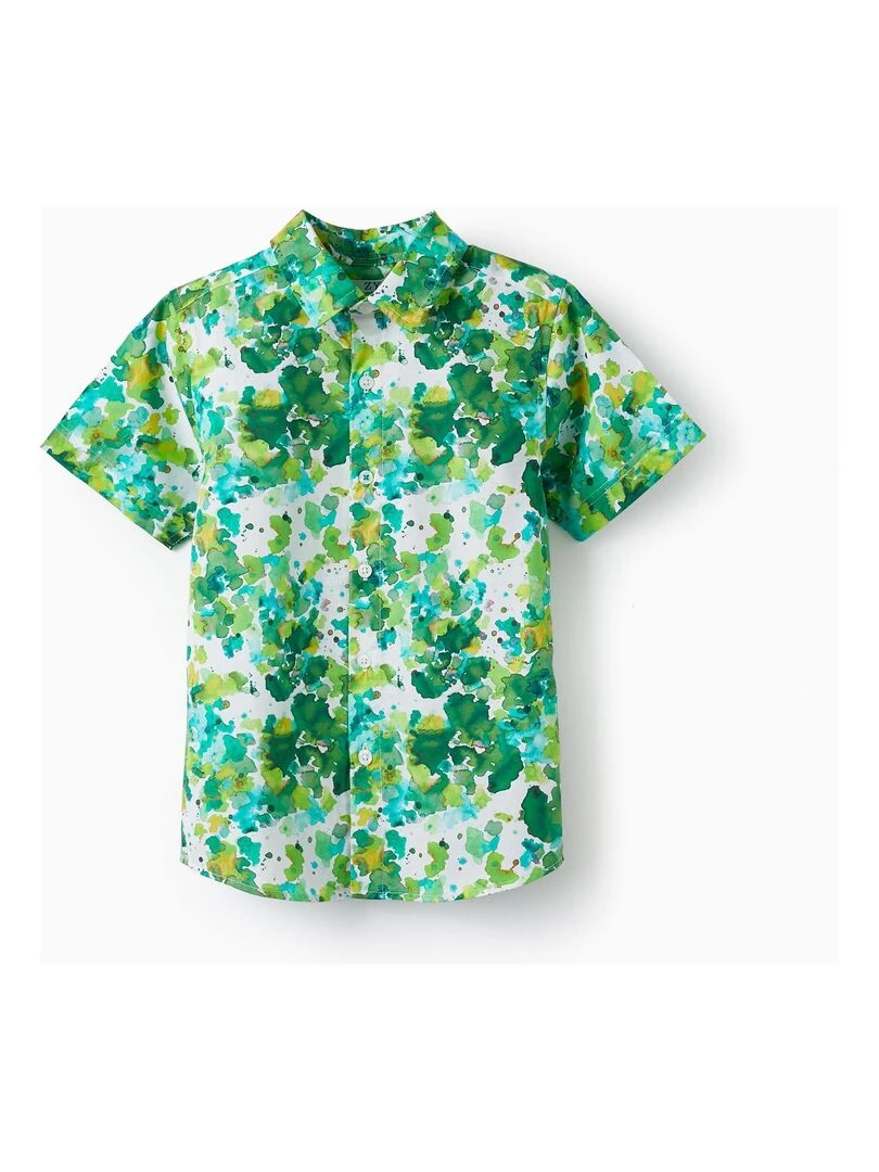 Chemise à manches courtes pour garçon manches courtes CÉRÉMONIE Vert