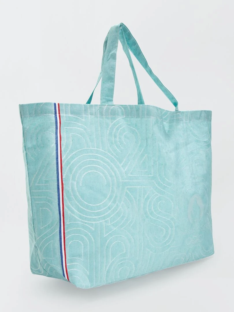 Tote bag en toile Paris 2024 Vert d'eau