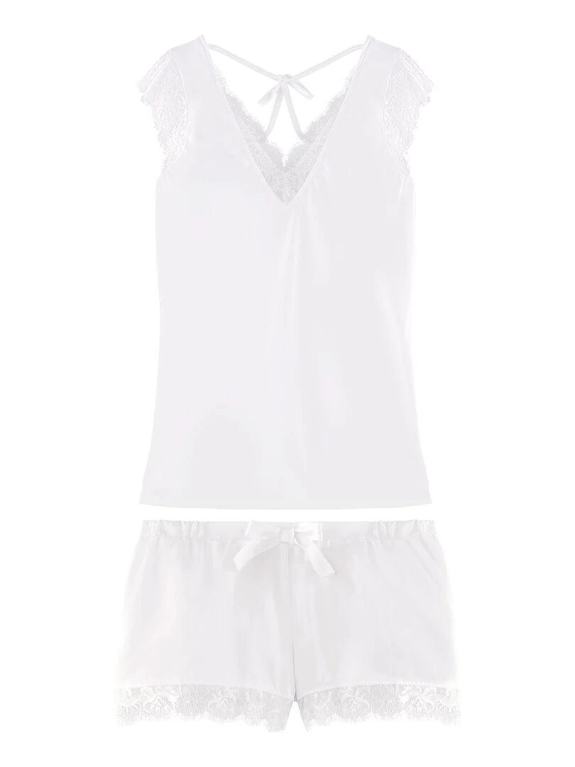 Top + short DALLAS Pomm'Poire Blanc