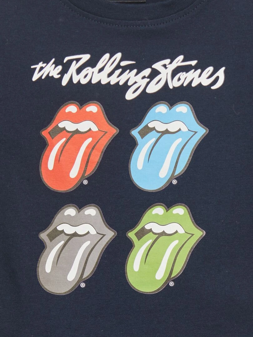 T shirt à manches courtes 'Rolling Stones' Noir