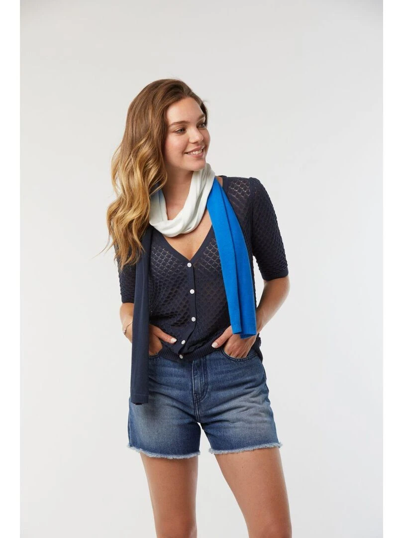 Lee Cooper   Echarpe coton  WOULA   Bleu foncé