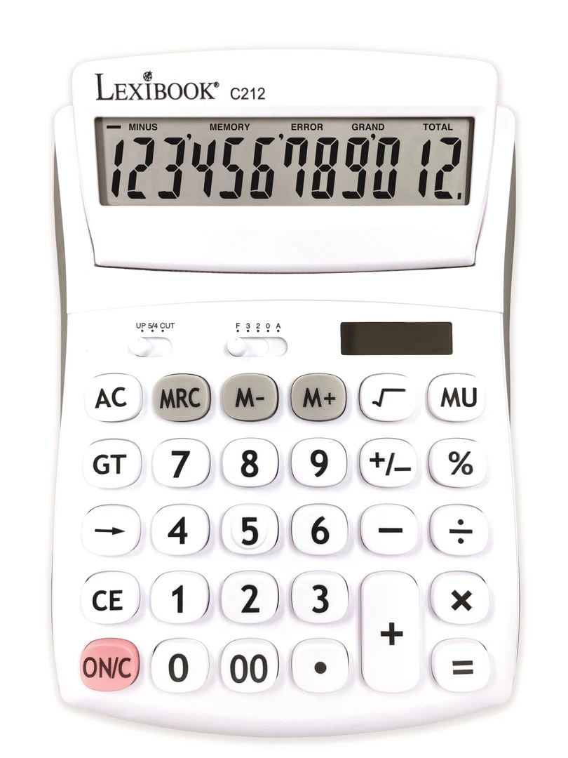 Calculatrice De Bureau 12 Chiffres Avec Écran À Angle Ajustable Et Finition Rubber N/A