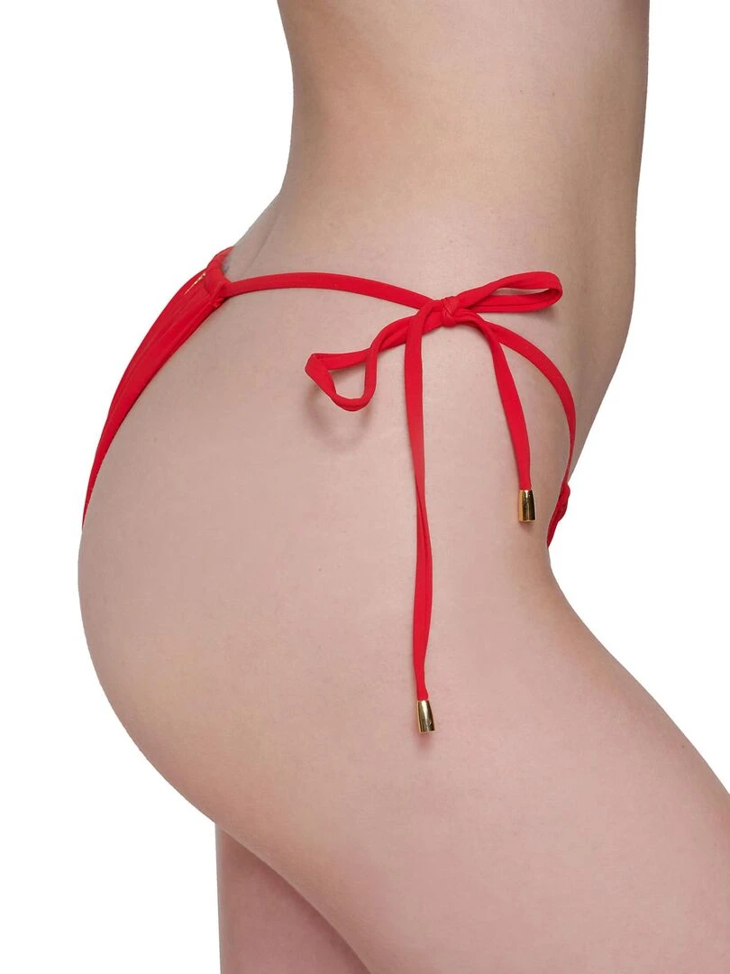 Bas maillot de bain brésilien réglable à nouettes Blue Sense   Rouge