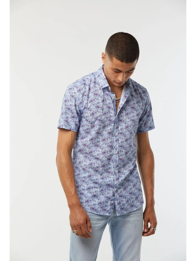 Lee Cooper Chemise manches courtes coton slim DINOLO Bleu