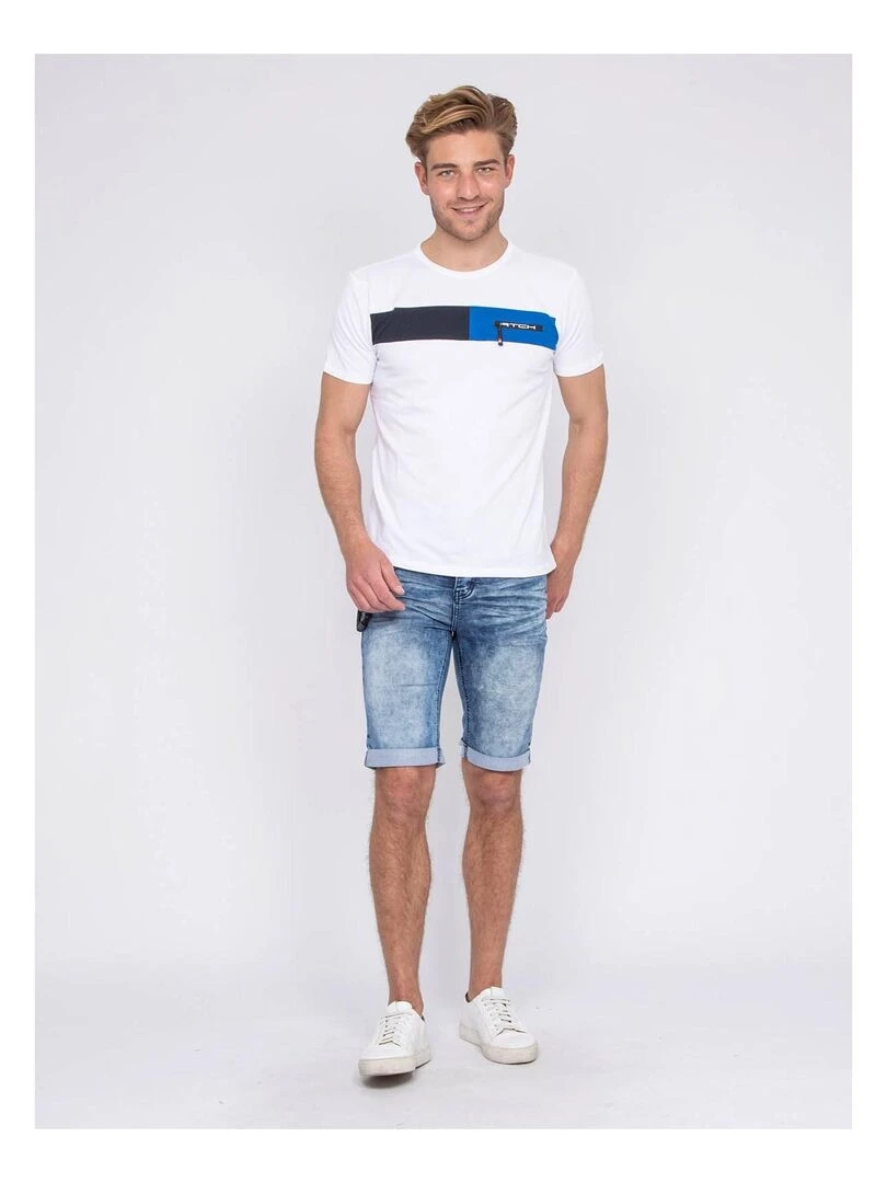 T shirt col rond NAGAWIKA   Blanc