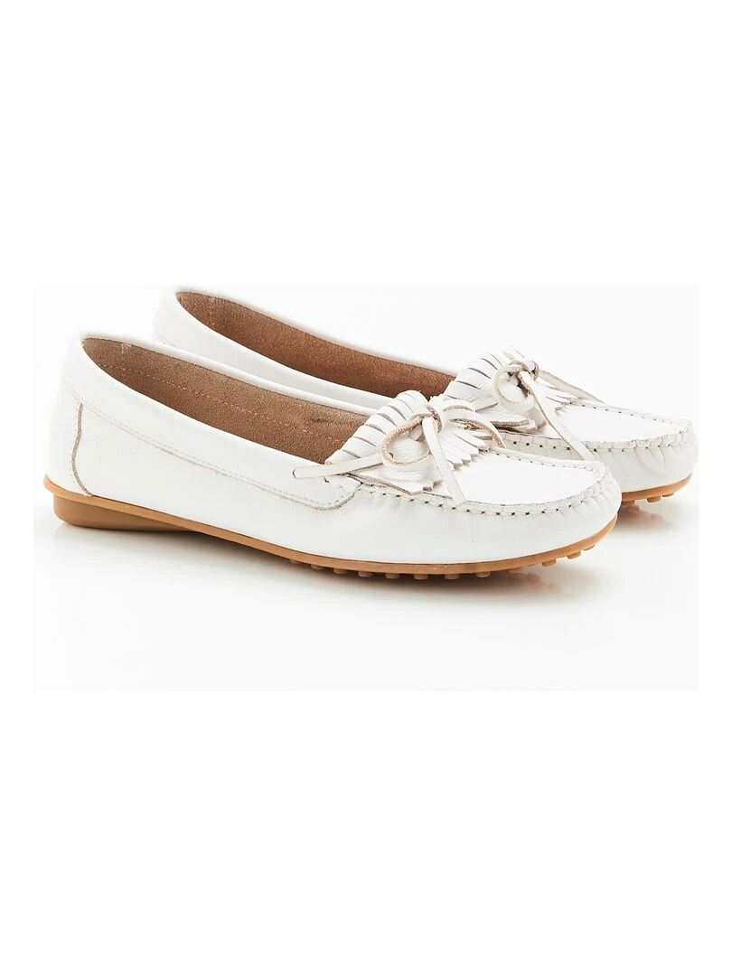 Mocassins à franges Damart Blanc