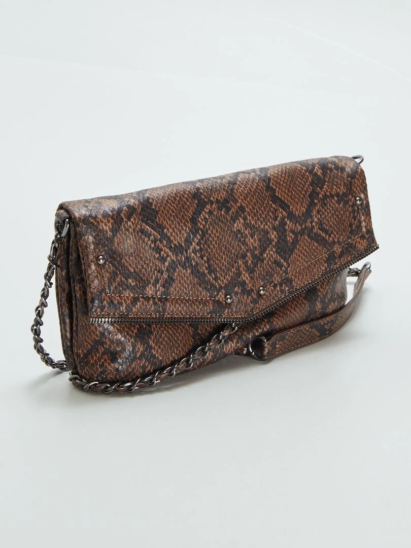 Sac enveloppe à chaine bandoulière Python