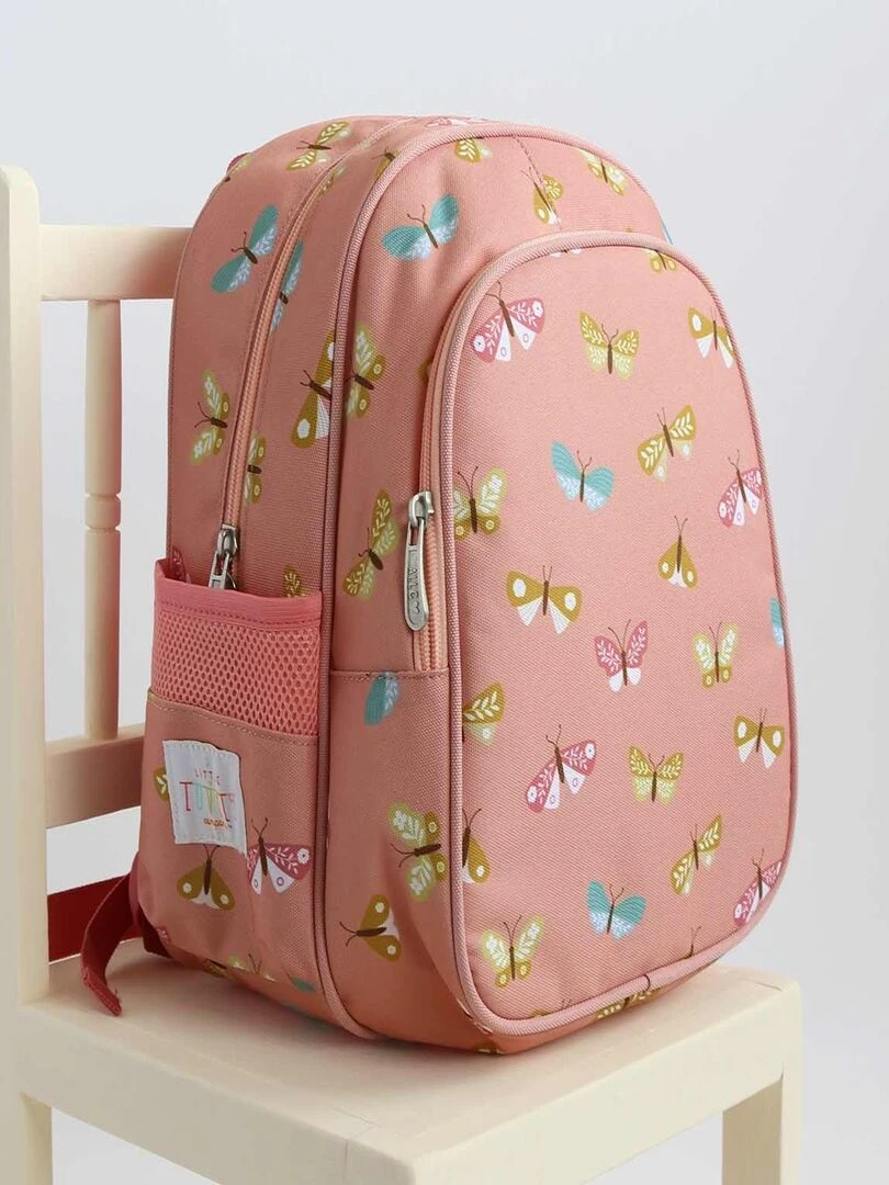 Sac à dos Papillons avec poche isotherme   Rose