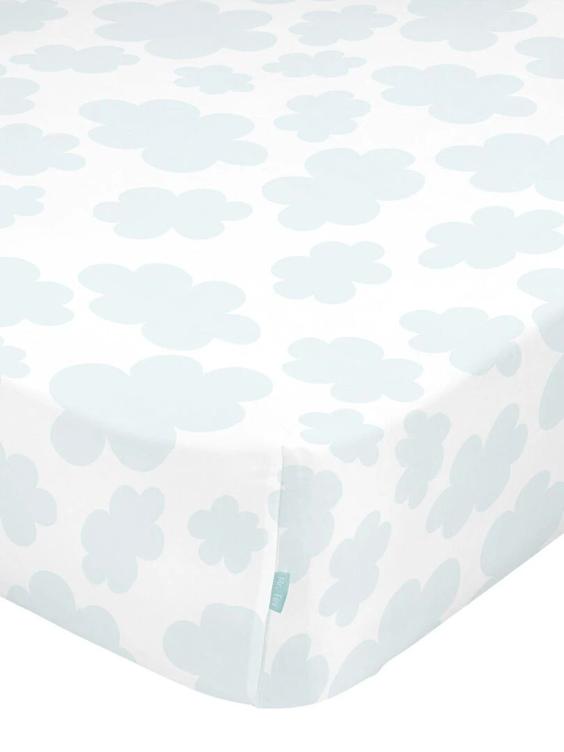 Drap housse Little birds "Happyfriday" Blanc